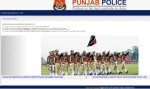 Punjab Police SI Recruitment 2023 Online Form