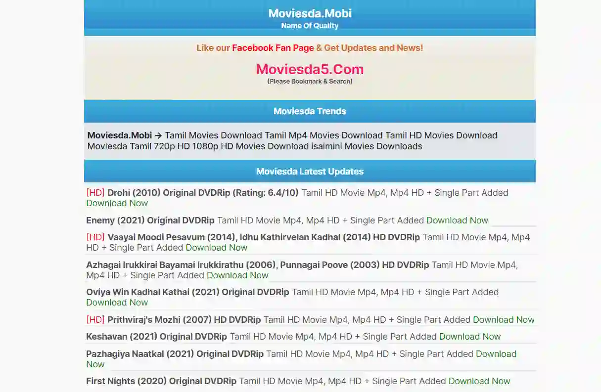 Moviesda 2023 Tamil Download: Movies Da, Moviesda.com, Movieda